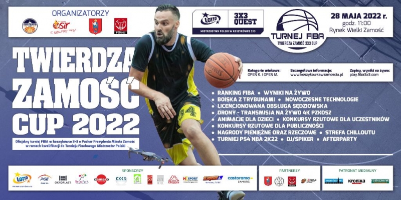 Mistrzostwa Polski w koszykówce 3×3. Twierdza Zamość Cup 2022 r. – trzecia edycja. 